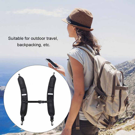 2pcs Padded Shoulder Straps Adjustable Outdoor Sports Backpack Shoulder Straps