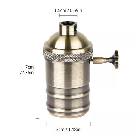 E27 Vintage Retro Edison Screw Bulb Socket Lamp Holder Light Base With Switch