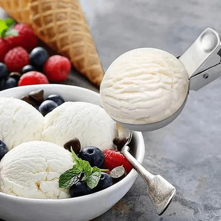 Multifunctional Stainless Steel Ice Cream Scoop & Ball Maker, Dual-Purpose Spoon