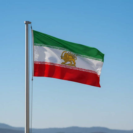 Historic Iran Lion and Sun Flag 90x150cm Persia Traditional Iranian Flag