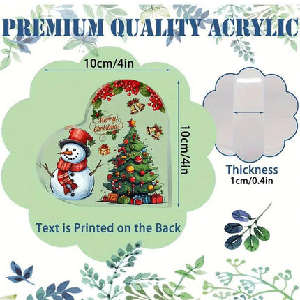 Christmas Ornament Heart Shaped Acrylic Gift Ornaments Furniture for display