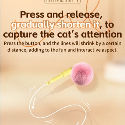 Electric Cat Teaser Toy with Eject & Retrieval, Interactive Play for Indoor Cats