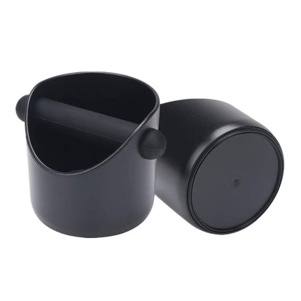 Coffee Waste Container Espresso Grinds Knock Box Tamper Tube Bin Black Bucket