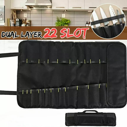 Chef Knife Roll Bag – Portable Storage Case for Kitchen Cooking Tools
