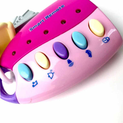 Baby Colorful Remote Pretend Toy Musical Car Key Colorful Flash Keychain Gift