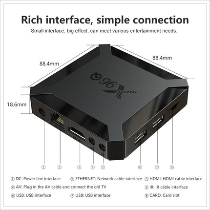 X96Q Android TV Box Allwinner H313 Single WiFi Android 10.0 4K HD Media Player Set-Top Box