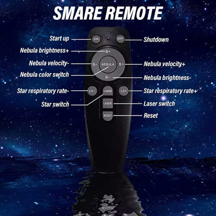 Astronaut Guitar Starry Projector Galaxy Night Light Lamp Space Nebula Star w/Remote