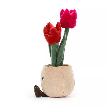 Tulip flower pot plush toy indoor decoration holiday gift plush doll