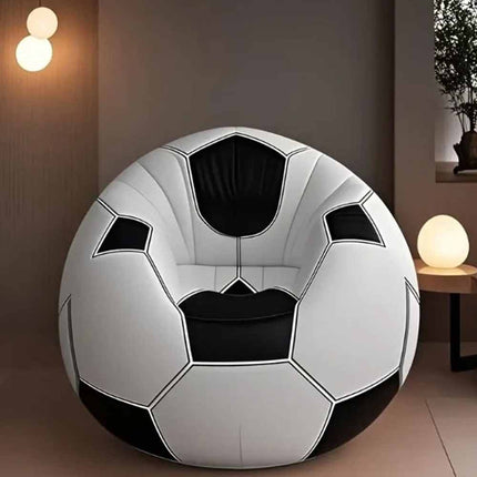 Waterproof PVC Inflatable Chair, Football Style Indoor Outdoor Sofa