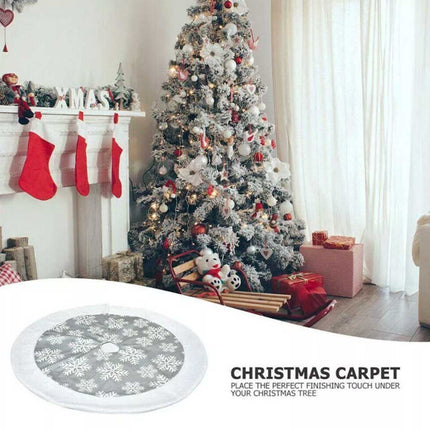 101CM Christmas Tree Skirt Base Faux Fur Xmas Floor Mat Party Ornaments Decor