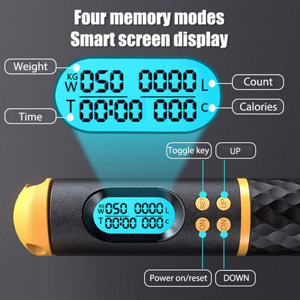 Jump Rope Speed Digital Wireless Cordless Skipping Fitness With Calorie Counter