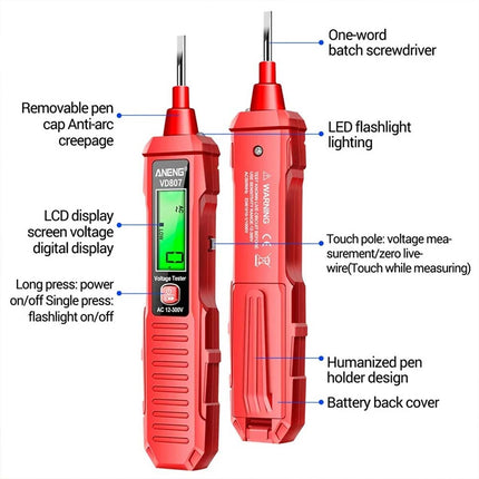 Voltage Tester Pen Non Contact AC Sensor Power Alert 12-300V Electric Detector