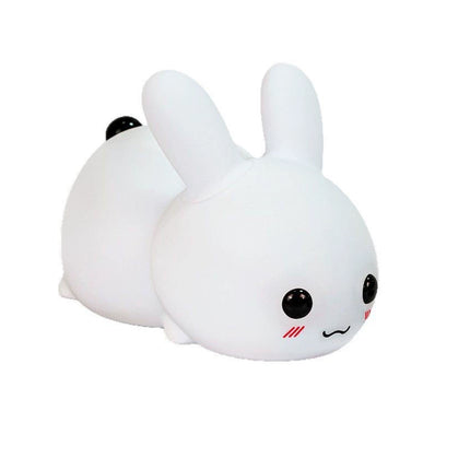 Bunny Kids Night Light, Rechargeable RGB Silicone Lamp with Remote Control for Bedroom