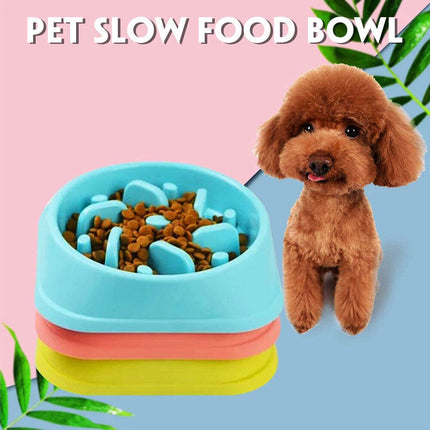 Healthy Dog Slow Eating Bowl Food Feeder Feed Large Bloat Stop Pet Cat Large