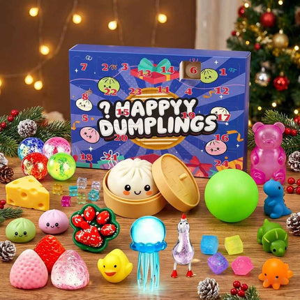 2026 Advent Calendar, 24‑Piece Squeeze Fidget Toy Set, Kids Christmas Xmas Countdown Gift
