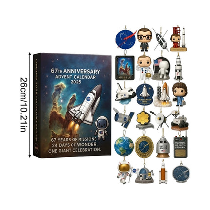 2025 NASA 2D Acrylic Advent Calendar 24 Days Christmas Countdo