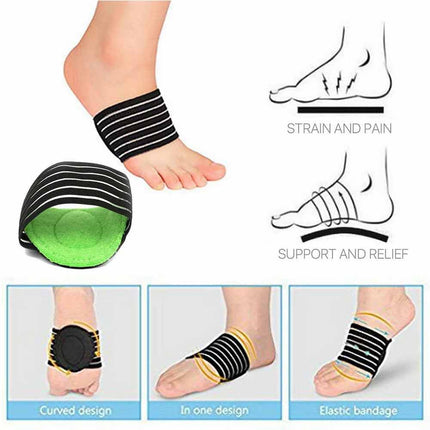 2xFoot Arch Cushioned Support Brace Pain Relief Plantar Fasciitis playing sports