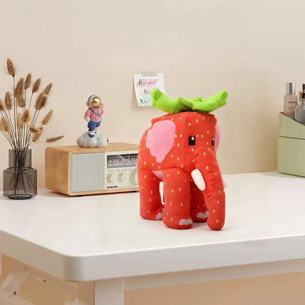 Strawberry Elephant Cute Plush Toy – Ultra-Soft Stuffed Doll, Sweet Gift for Daily Companion