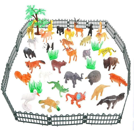Mini Jungle Animal Figures 53 Pieces Toy Set