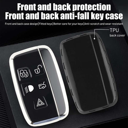Car Key Case Fob Shell Cover + Keyring For Range Rover Sport Evoque Jaguar