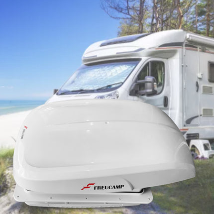 Deluxe Power Lift Vent Hatch for Caravans/RVs: 12V Fan, Temperature Sensor & LED Accessory