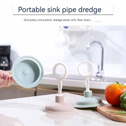 Mini Drain Plunger, Compact Sink Toilet Unblocker Tool for Bathroom Kitchen
