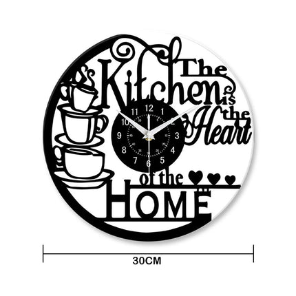 Elegant Vinyl Record Kitchen Wall Clock Home Abstract Art Decoration Gift