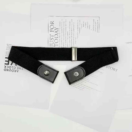 Traceless Invisible Elastic Belt - No Buckle Stretch Waist Belt for Men & Women Jeans Pants