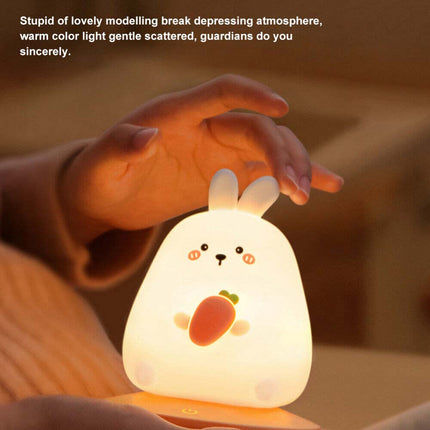 Cute Animal LED Night Light Silicone Bedside Table Lamp Kids Gift Rechargeable