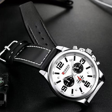Men's Military Sports Wristwatch, Calendar Display Silicone Strap Casual Boys Watch 8314