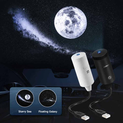 360° Rotate Galaxy Starry Sky Projection Lamp USB Atmosphere Light for Car & Home