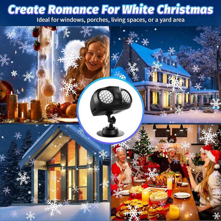 Outdoor LED Christmas Laser Projector – Snowflake Lamp, New Xmas Party Decoration