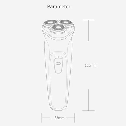 Electric Shaver 3 Heads Cordless Men Razor Wet Dry Rotary Shaver USB