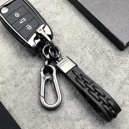 Genuine Leather Stylish Keyring Durable & Elegant Keychain for Car Keys, Home Keys and Daily Use