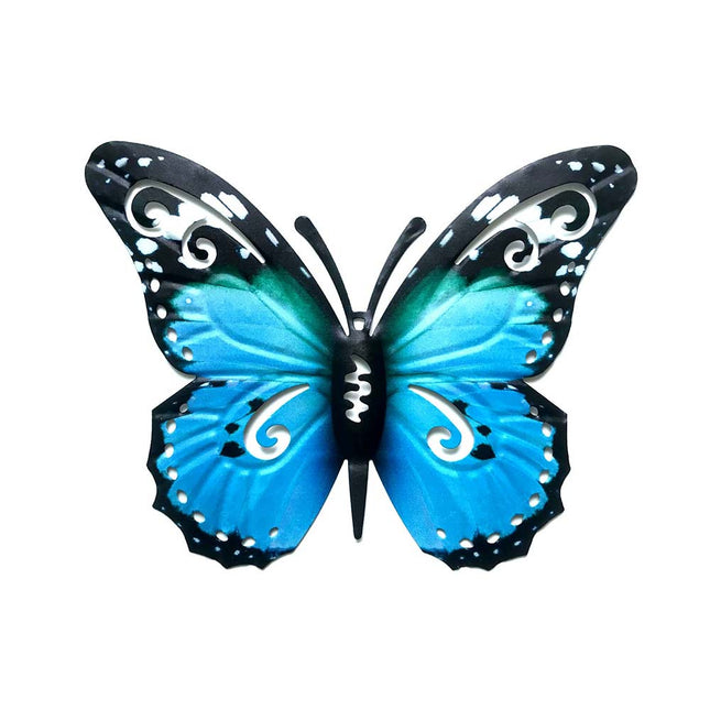 3D Metal Butterfly Wall Art Decorative Ornament 22x27cm for Home Garden & Outdoor Wall Decoration