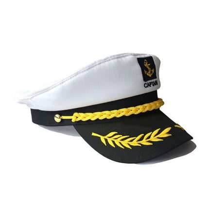 Navy Captain Hat Skipper Yacht Hat Sailor Costume Cosplay Fancy Dress