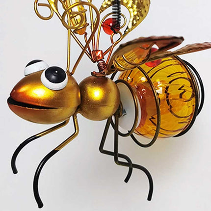 Solar Hanging Bee Light Waterproof Outdoor Hanging Tree Ornament Garden Decor