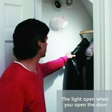 360° Battery Operated Indoor Outdoor Garden Motion Sensor Security LED Light New