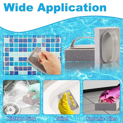 1 Piece Pumice Stone Cleaning Block with Handle for Swimming Pools, Spas and Tiles