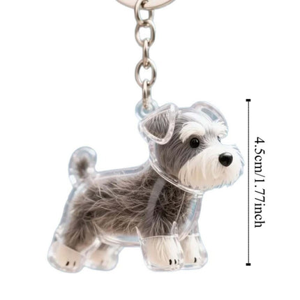 3pcs Dog Hair Storage Box Keychain Hanging Puppy Pet Hair Pendants Keyring DIY