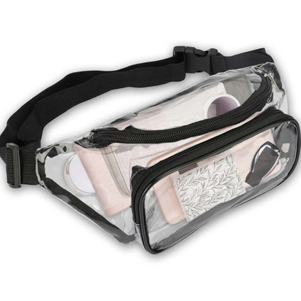 Clear Waterproof Adjustable Waist Fanny Pack for Men & Women