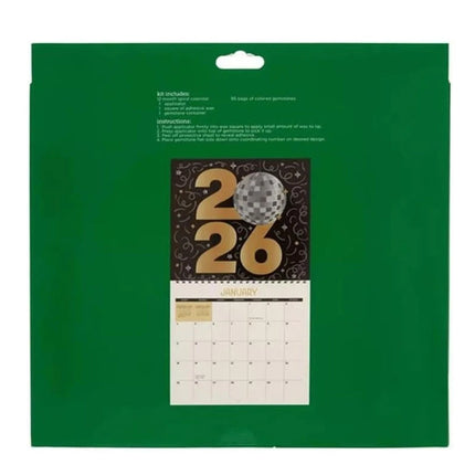 2026 Wall Calendar Diamond Painting Kit - DIY Diamond Art Calendar with 12-Month