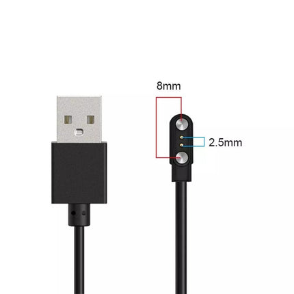 Universal Smart Watch Charger USB Power Charger Magnetic Charging 2 Pin 2.5mm/8mm
