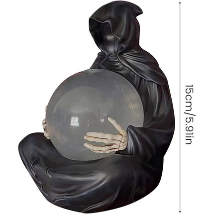 The Death God's Crystal Balls LED Light Grim Reaper Water Globe Halloween Decor