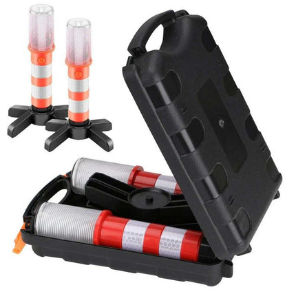 2PCS LED Car Emergency Roadside Warning Flash Strobe Lights Safety Beacon Flares