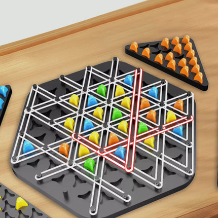 Chain Triangle Chess Game Triggle Rubber Band Game for Kids Adults