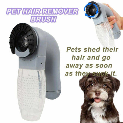 Electric Pet Dog Cat Hair Remover Cleaner Grooming Brush Comb Vacuum Trimmer