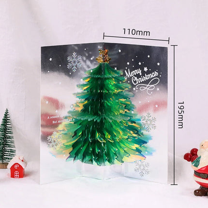 Exquisite 3D Tree Pop-Up Christmas Holiday Greeting Card