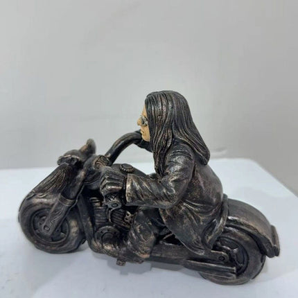 Retro Ozzy Motorcycle Rider Statue Figurine Desk Fans Decor