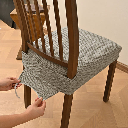 Jacquard Stretch Dining Chair Slipcovers, Removable & Washable Seat Covers